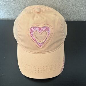 Life Is Good Women’s Hat Beach Cap Surfer Girl Florida California Heart Orange